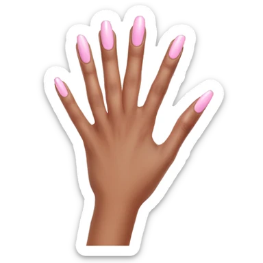 soft pink nails  sticker