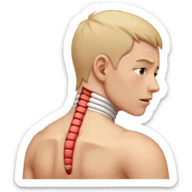 pain in the back of the neck from bad posture sticker
