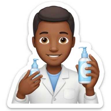 Baby oil and lotion black man sticker