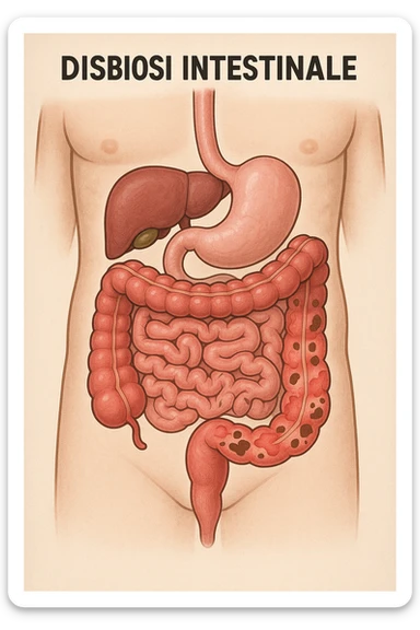disbiosi intestinale vista anatomicamente sticker