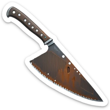 dark metal machete  sticker