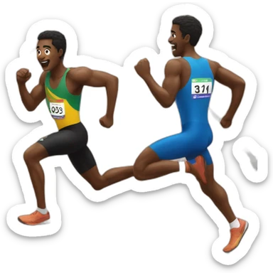 black man on the finish line sticker