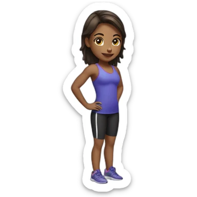 girl in gym sticker