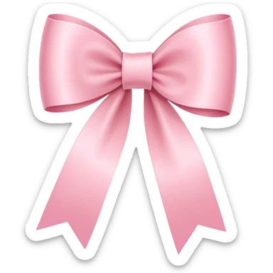 Super ultra-thin and stretched ribbon bow, as narrow as possible, single loop, no extra loops, no fluffy or rounded shapes, only one long and sleek ribbon, delicate, minimalist, NO DOUBLE LOOPS, NO THICKNESS, ONLY A SINGLE SLIM LINE pink sticker