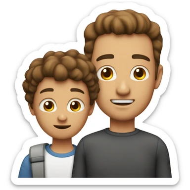 Kind mit Vater braune Augen Mann mit Bart und das kind heißt antonio sticker