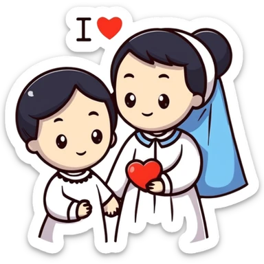 romantic couple date night sticker