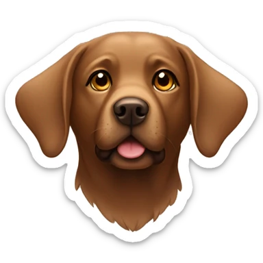 Brown Labrador with wings sticker