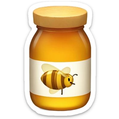 honey jar lid open sticker