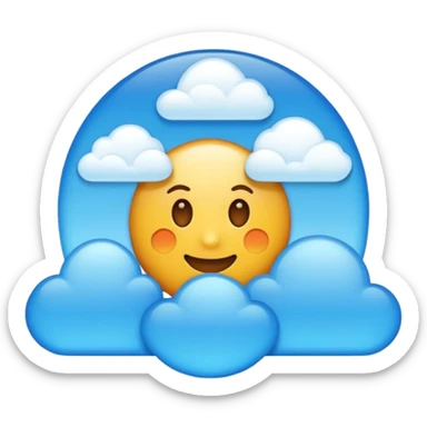 Bright sun shining in clear sky sticker