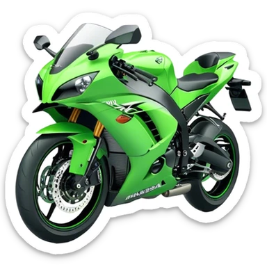 Kawasaki Ninja (Sportbike) - Kawasaki Ninja ZX-10R (Model Year: 2022) (Iconic colour: Green) sticker