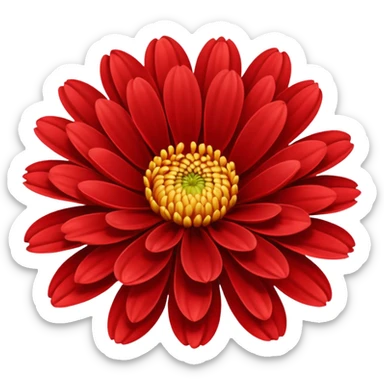 chrysanthemum flower red sticker