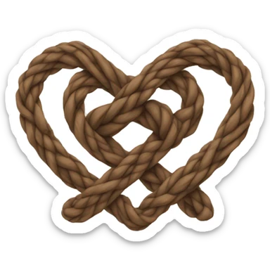 Knot heart sticker