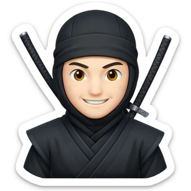 Ninja combinando con cara de enamorado  sticker