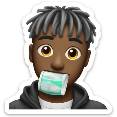 Juice Wrld with medicine sticker