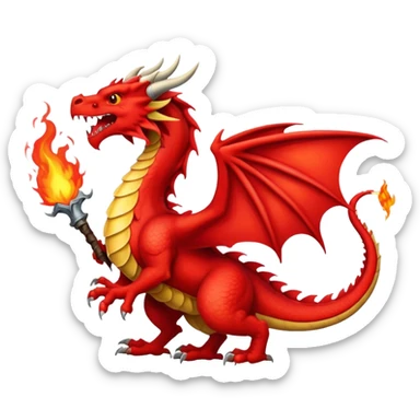 Red Welsh dragon sticker