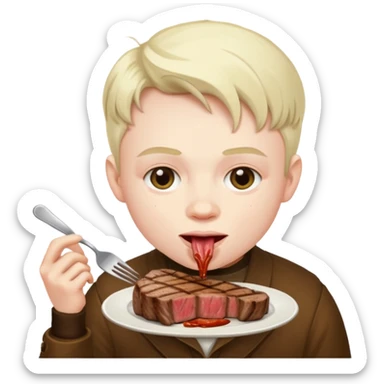 Cypher from the matrix eating steak sticker