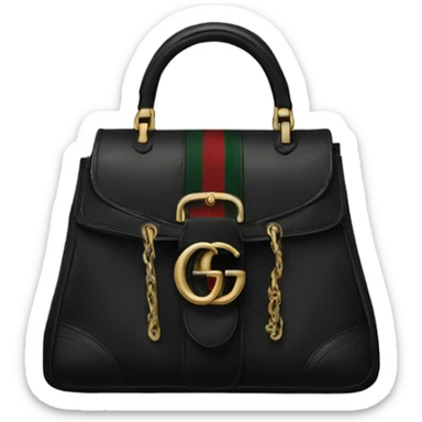Black Gucci purse sticker