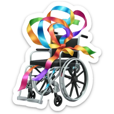Dancing wheelchair sticker