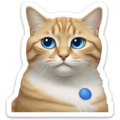 yeux bleus chat  sticker