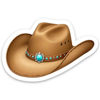 Cowgirl hat sticker