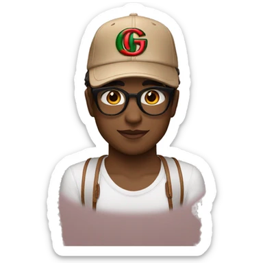 Chico con gorra Gucci  sticker