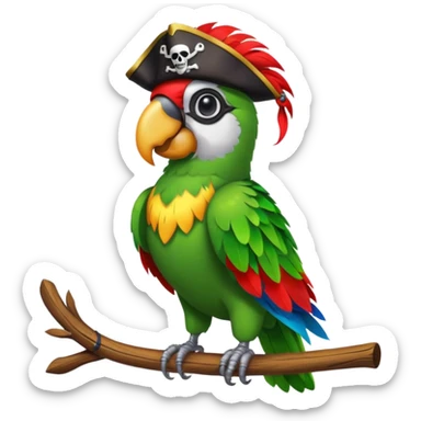 pirate parrot sticker