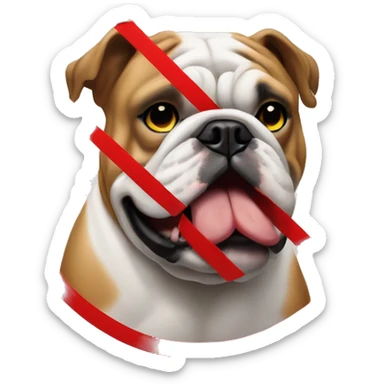 english bulldog no entry sticker