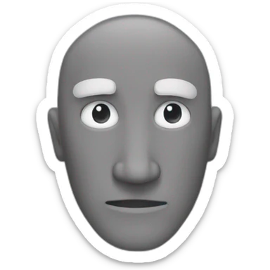 3 faceless man sticker