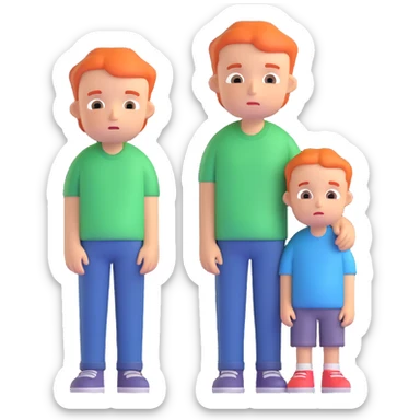 sad boy and happy sticker