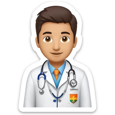Emoji for a consulting company that brings students from India, Sri Lanka and Nepal to medical schools. The company is called Milemir. sticker
