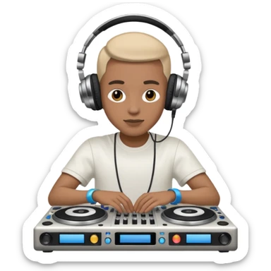dj with setup sticker
