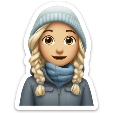 Winter girl  sticker