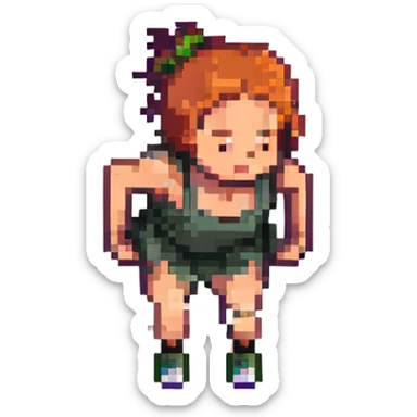 burpees exercise, energetic, simple sticker