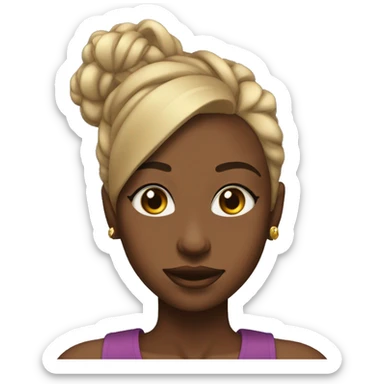 Black girl with edges and a slick back buss down rich sticker