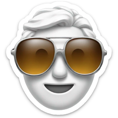 A butt with sunglasses and a platinum chain sticker