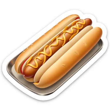 hot dog with french fries on a tray sticker