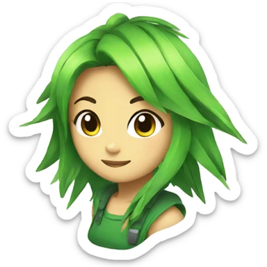 grass pokemon girl sticker