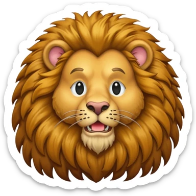 Cowardly Lion from Oz with golden brown fur sticker