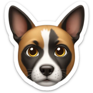 a dog mixed with a cat sticker