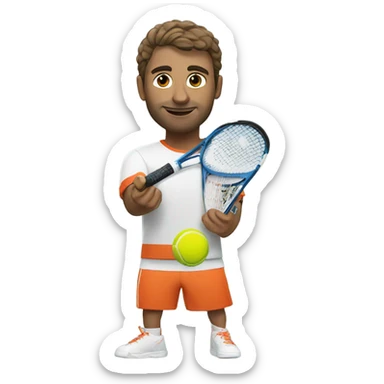 Padel tennis player sticker