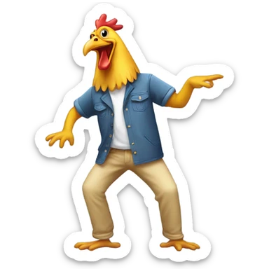 Chicken dancing ￼ sticker