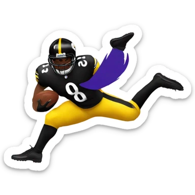 Steelers kicking a raven sticker