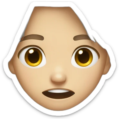 Angry-cry-girl sticker