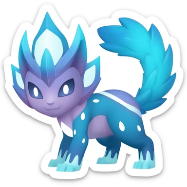 Elemental Aurorus-Amaura-Auroras-Pokémon-Fakémon-creature sticker
