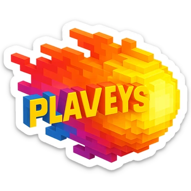 светящиеся комета с надписью "PLAVLEYS", no background sticker