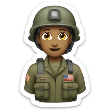 Military rescuer sticker
