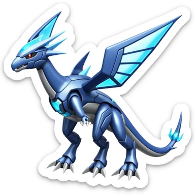 Futuristic Helioptile-Genesect-Kyurem-Dialga-Latios-Miraidon-Pokémon, full body sticker