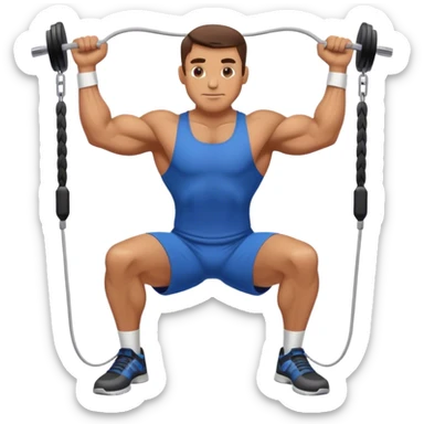 guy cable-crossover gym sticker