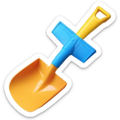 Plastic Kids shovel  sticker