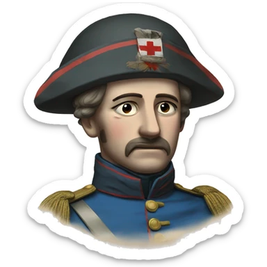 wounded French soldier in the Crimean War sticker